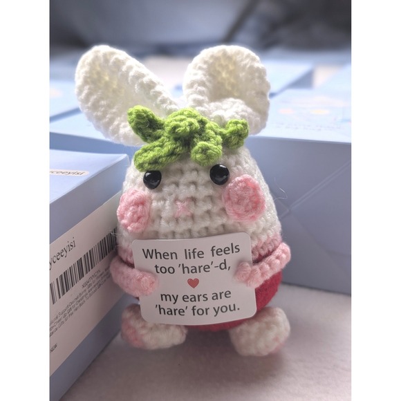 Dyceeyisi Other - Dyceeyisi Blind Box Emotional Support Crochet Bunnies Lot of 8 Party Favors